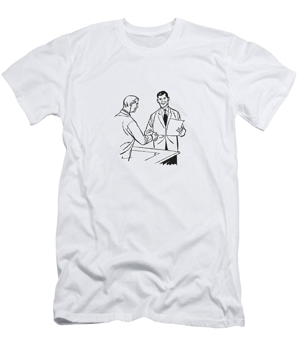 1 Two Businessmen Shaking Hands Csa Images T-Shirt