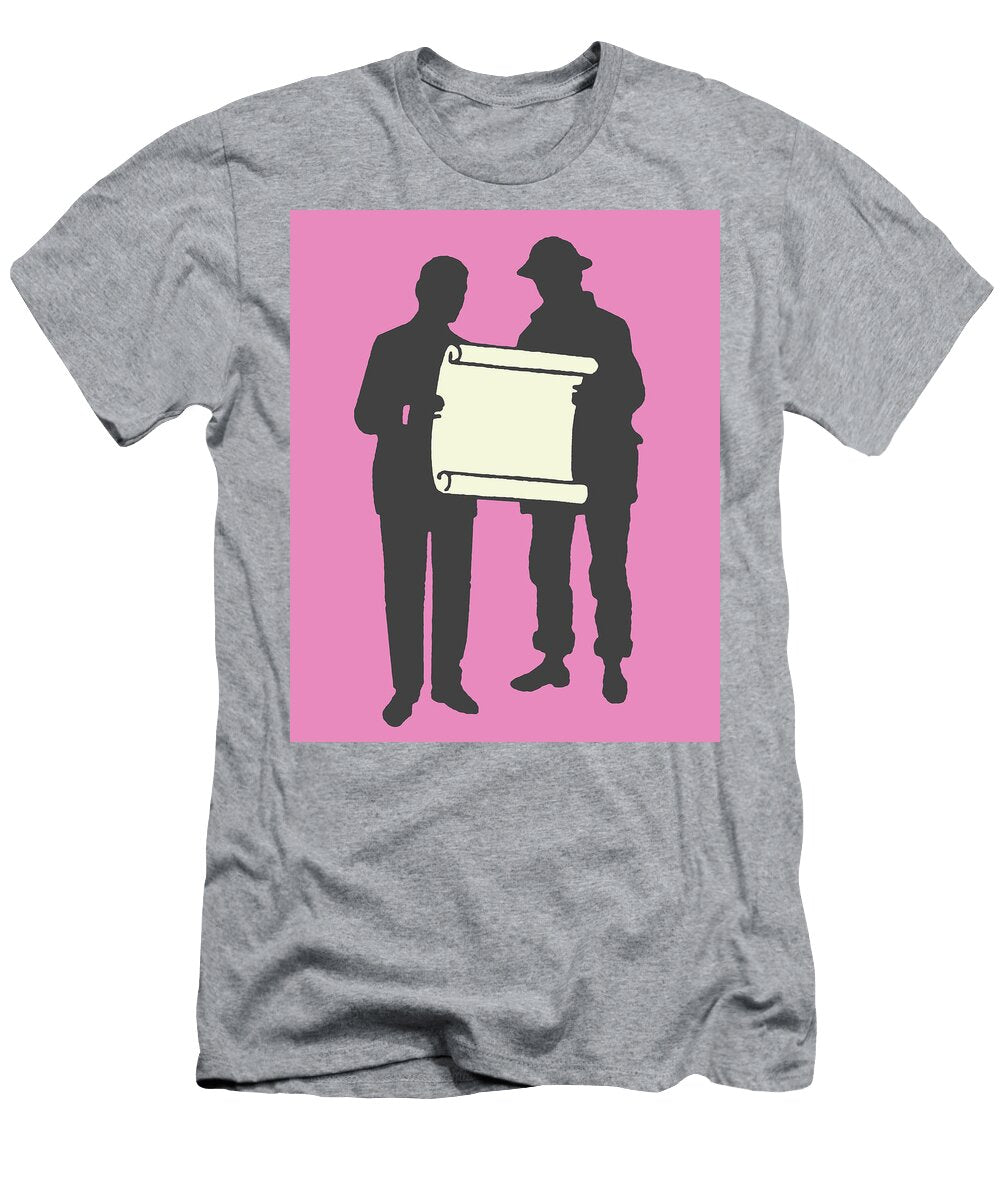 1 Two Men Talking About Construction Plans Csa Images T-Shirt
