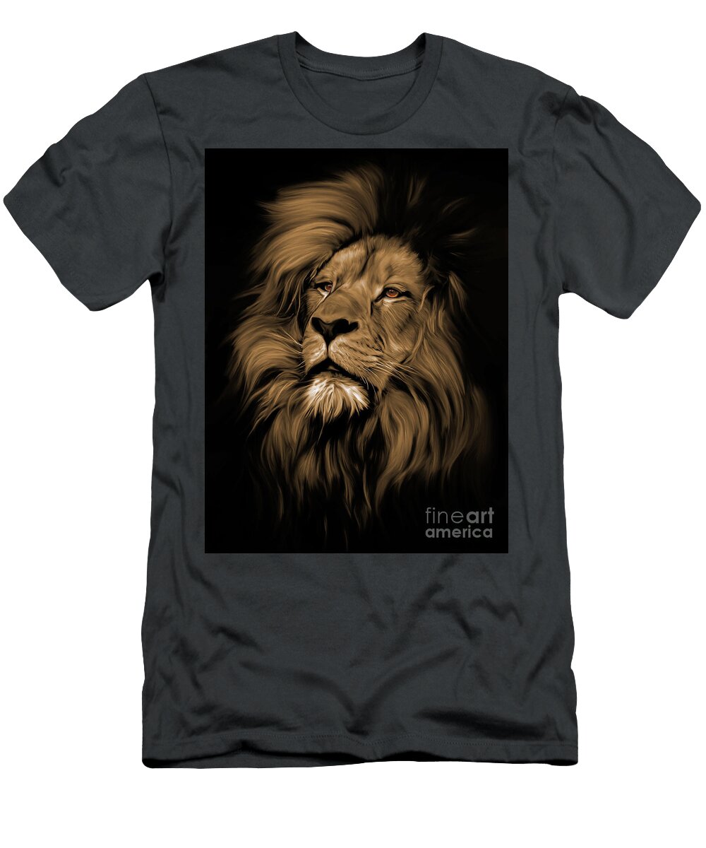1 Wild Lion Face Gull G T-Shirt