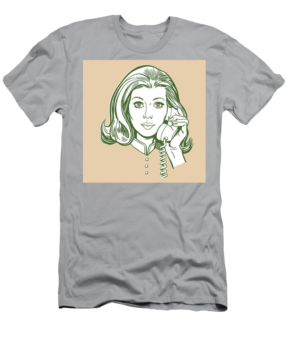1 Woman Listening to the Telephone Csa Images T-Shirt