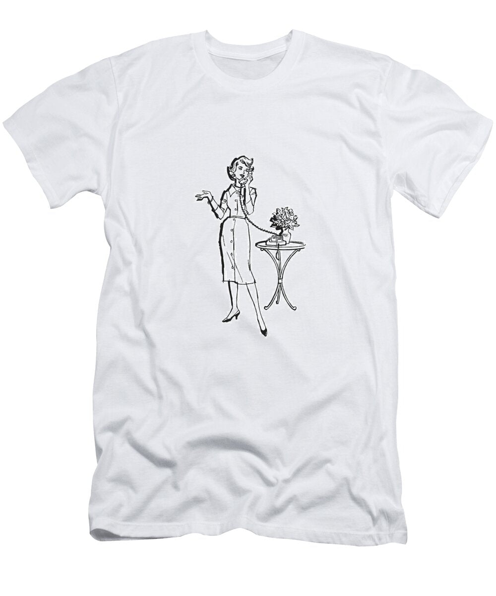 1 Woman on the Telephone in Her Home Csa Images T-Shirt