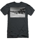1 Xs and Os Sculpture At Autzen Stadium At the University of Oregon in Black and White Eldon Mcgraw T-Shirt
