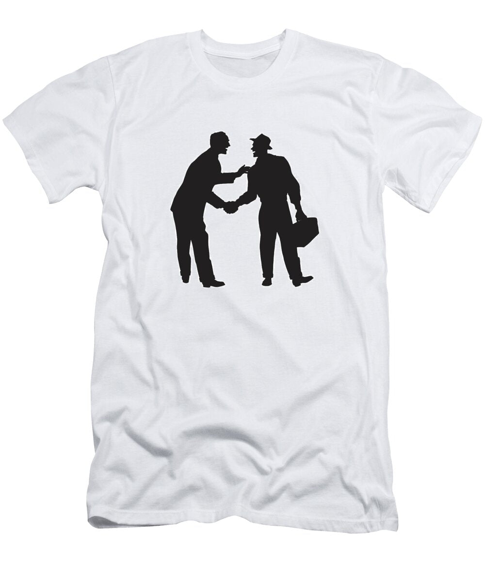 10 Two Men Shaking Hands Csa Images T-Shirt