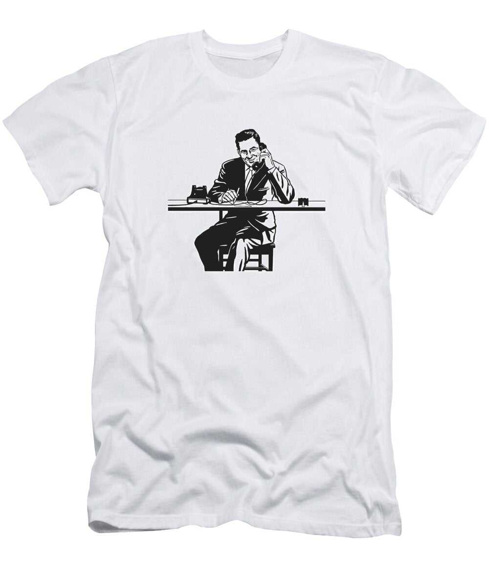11 Man Talking on Telephone Csa Images T-Shirt