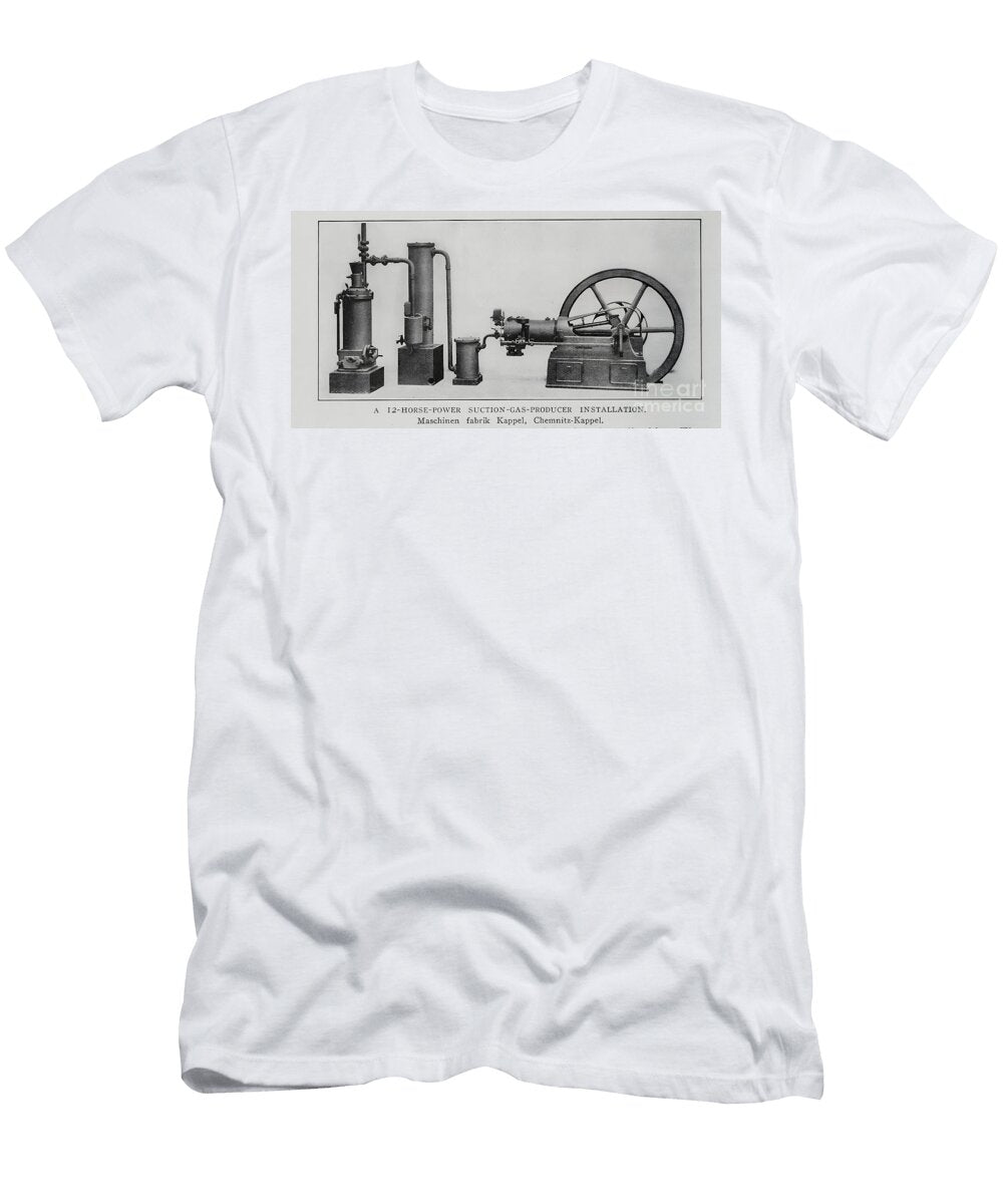 12 Horse Power Suction Gas Producer Ar1 Historic Illustrations T-Shirt