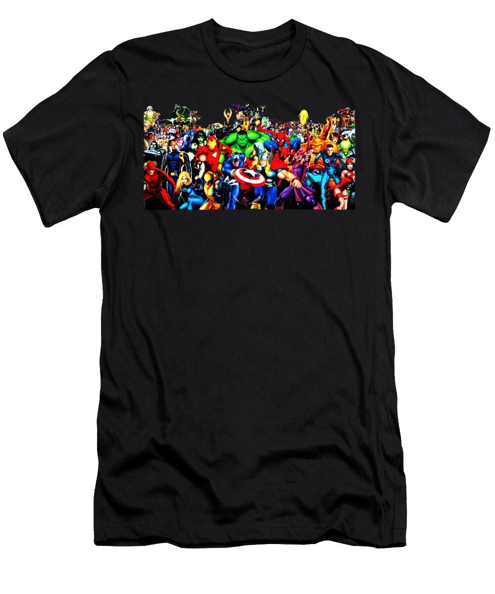 12 Super Hero Clerk Desk T-Shirt