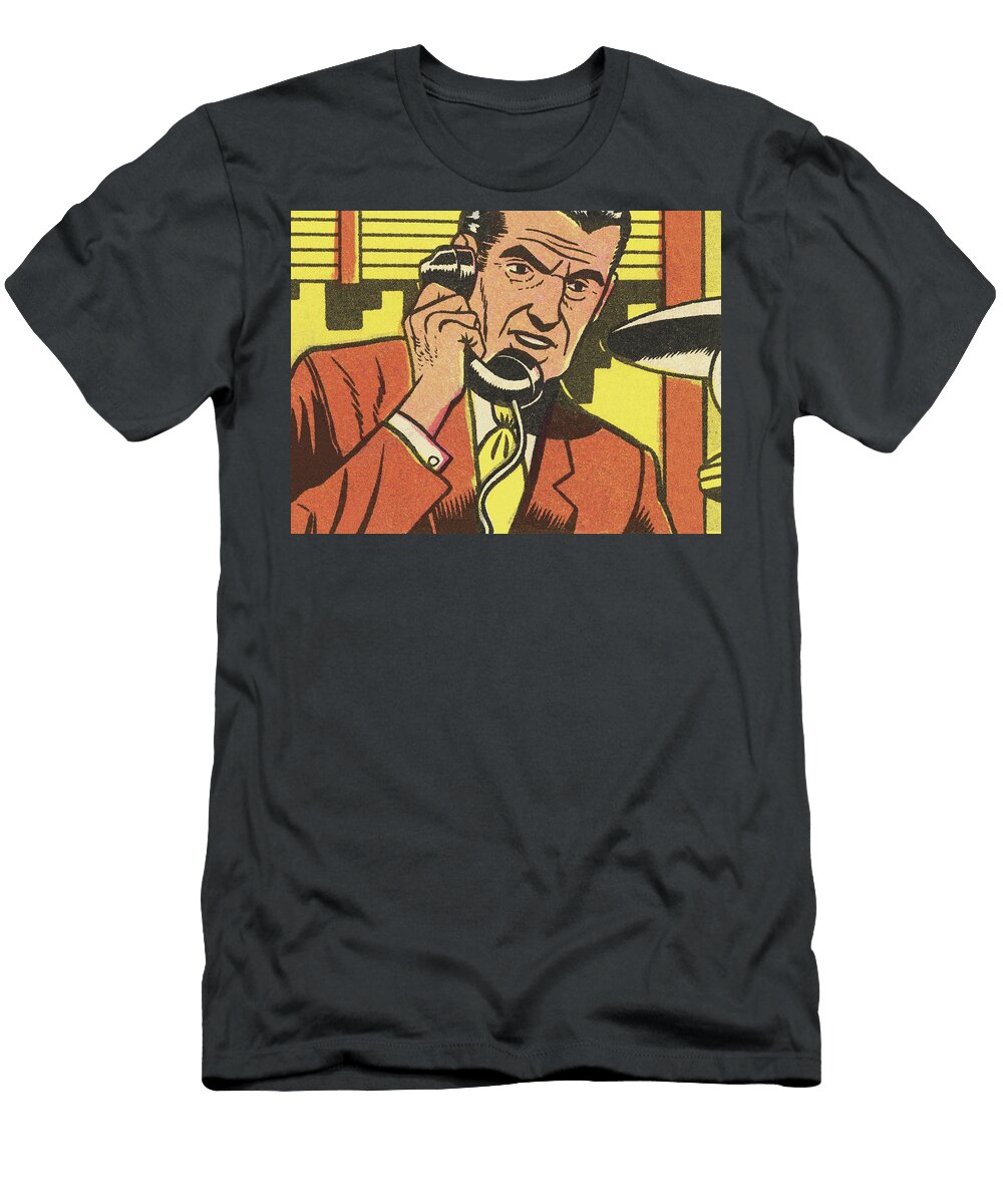 13 Man on Telephone Csa Images T-Shirt
