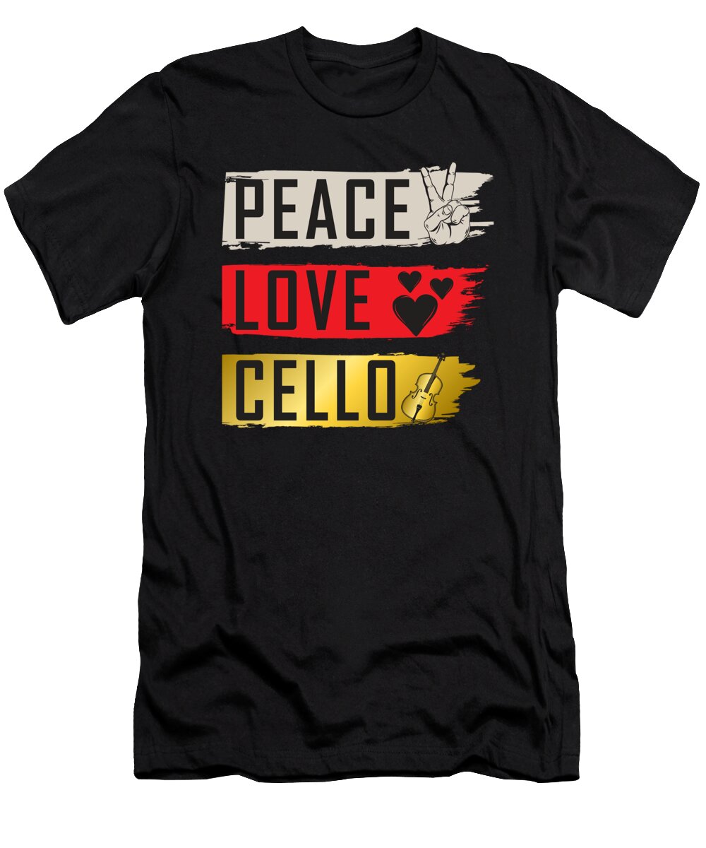 14 Peace Love Toy Piano Music Instrument Tenshirt T-Shirt