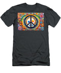 16 Peace Symbol Trippy Psychedelic Colorful Retro 1960s Abstract Stellart Studio T-Shirt