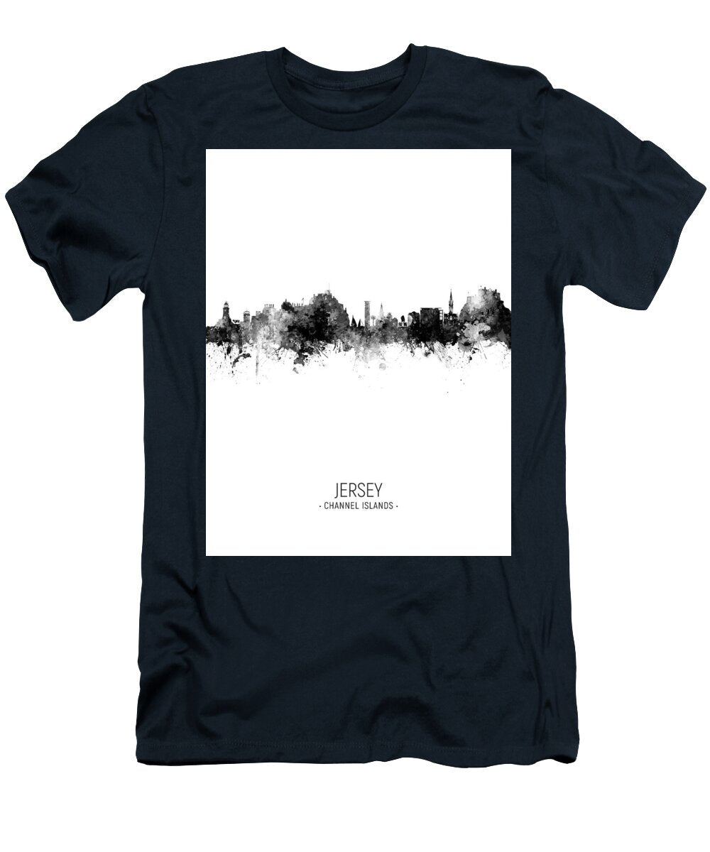 17 Jersey Channel Islands Skyline Michael Tompsett T-Shirt