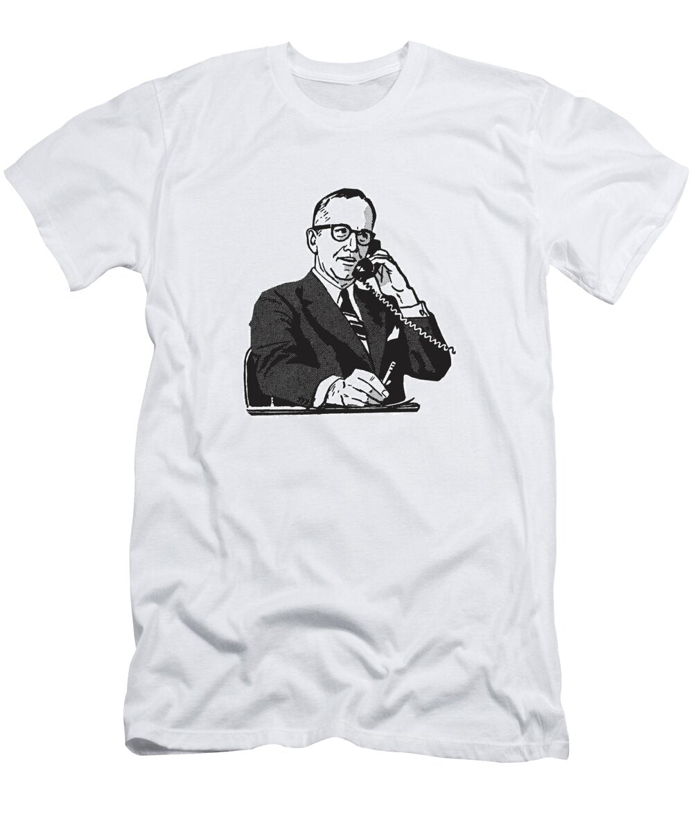 17 Man on Telephone Csa Images T-Shirt