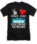 17 Peace Love Toy Piano Music Instrument Tenshirt T-Shirt