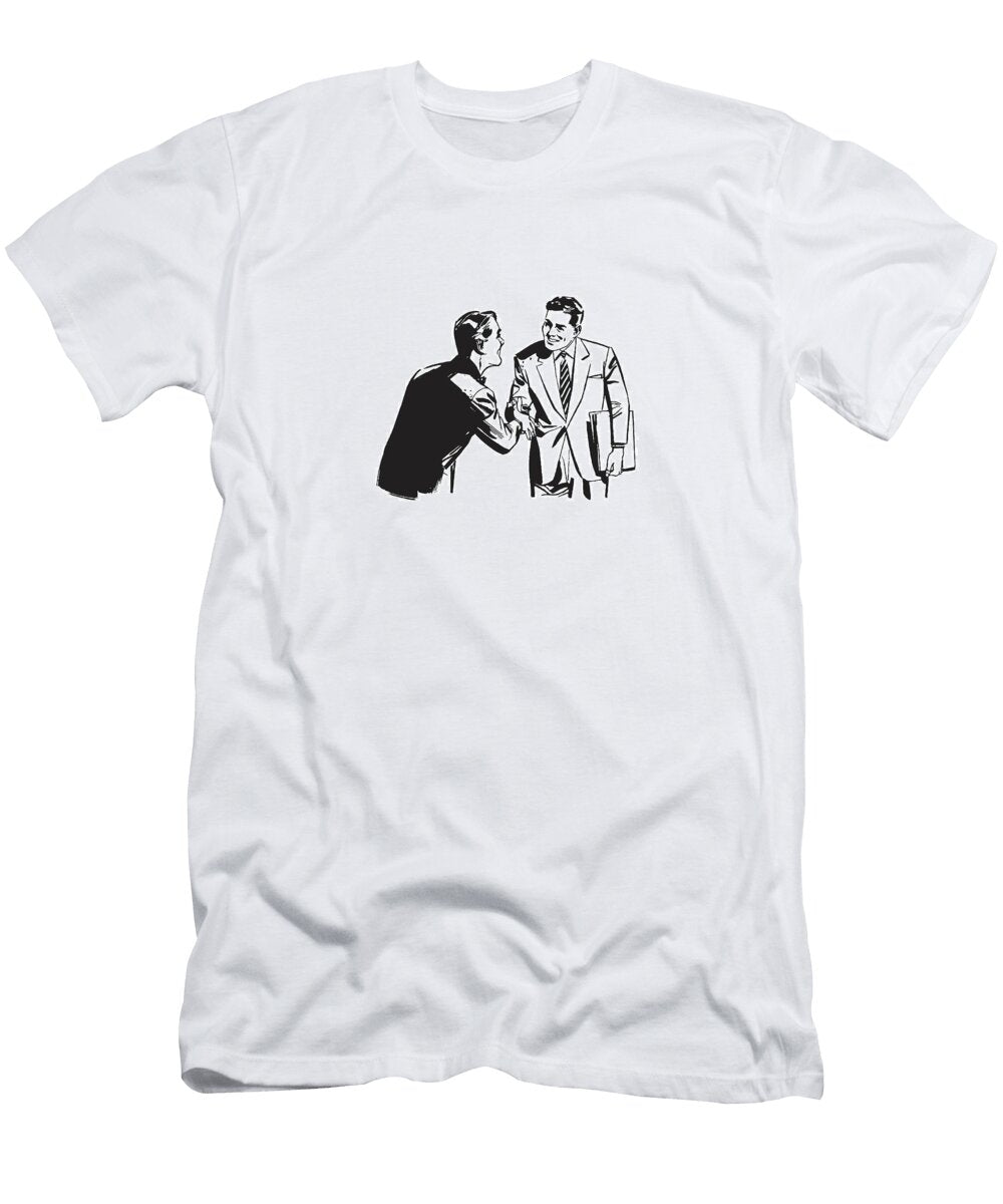 19 Two Men Shaking Hands Csa Images T-Shirt