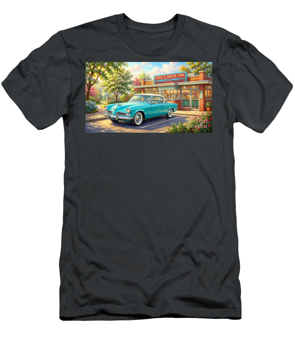 1953 Studebaker Starliner Coupe Automotive Art 20260509b Wingsdomain Art and Photography T-Shirt