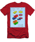 1961 Color Lego Toy Building Blocks Patent Print Light Blue Greg Edwards T-Shirt