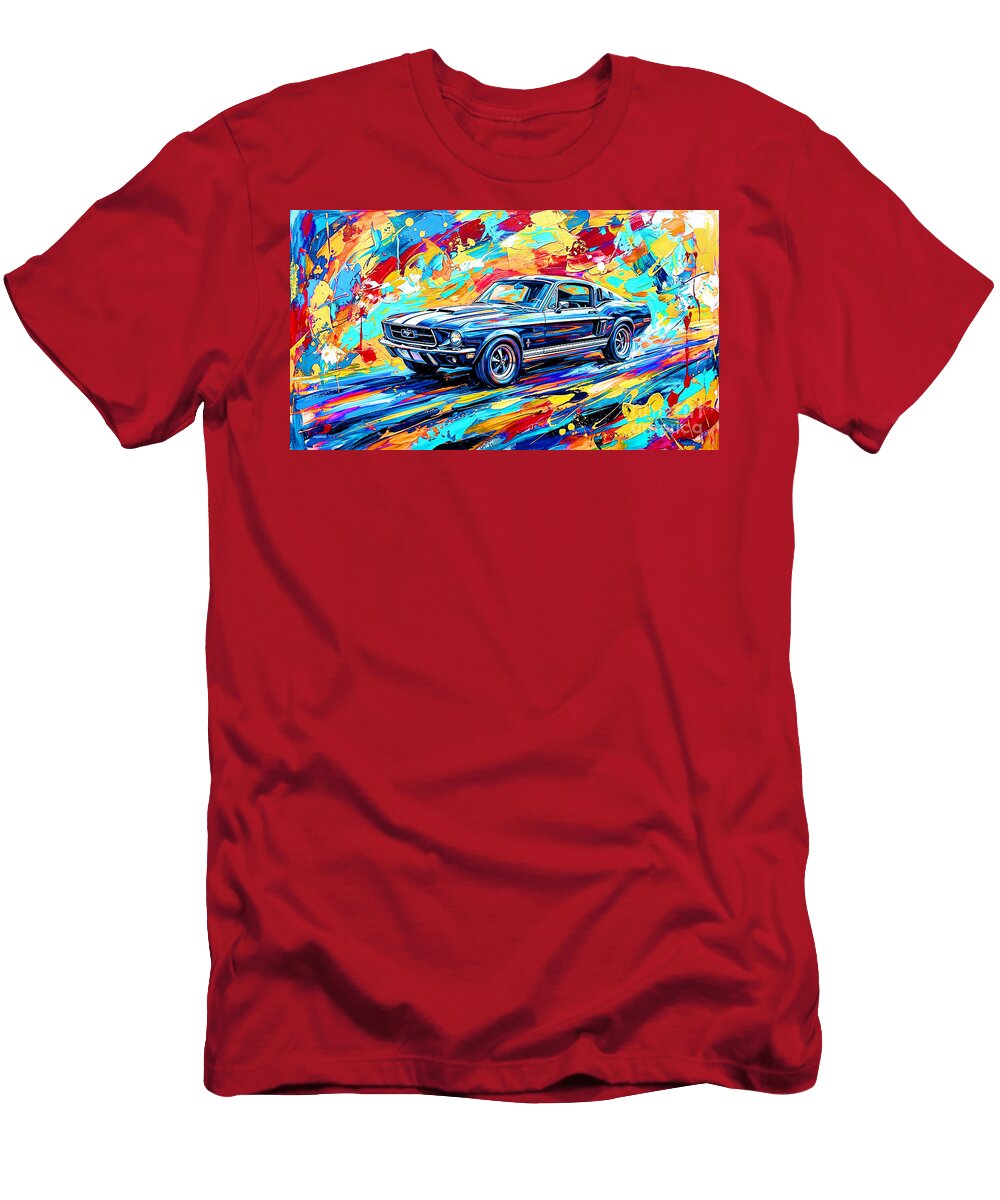 1967 Ford Mustang Fastback 320 Horsepower Big Block Automotive Art 20260511b Wingsdomain Art and Photography T-Shirt