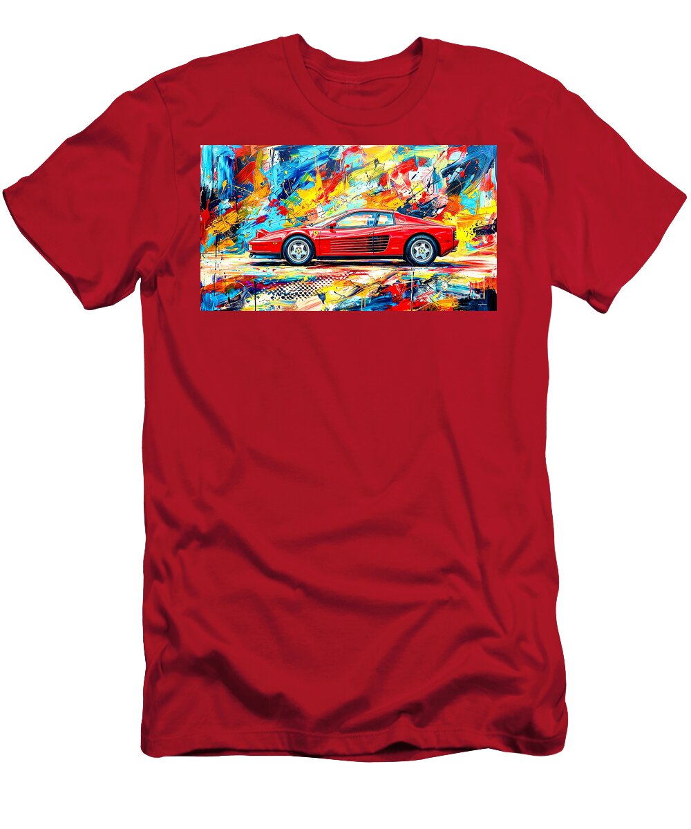 1984 Ferrari Testarossa Automotive Art 20260510c Wingsdomain Art and Photography T-Shirt