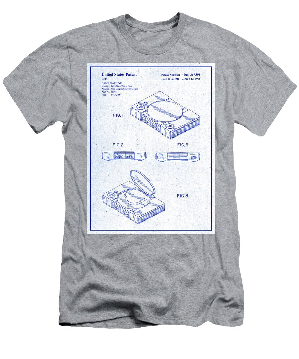 1994 Game Machine Patent Print Blueprint 2 Greg Edwards T-Shirt