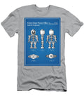 1996 Lego Toy Skeleton Figure Blueprint Colorized Patent Print Greg Edwards T-Shirt