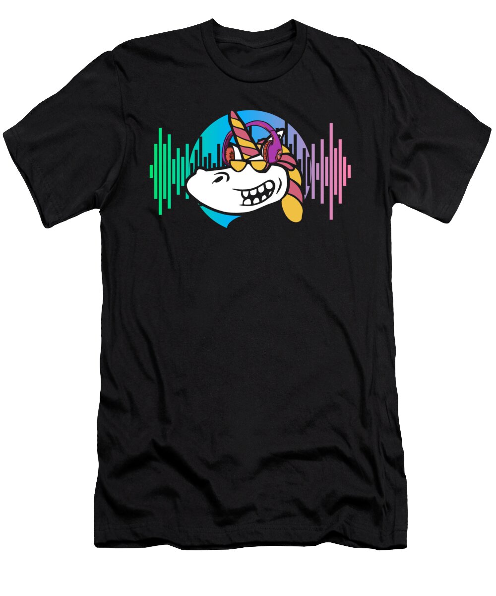 2 Disc Jockey DJ Unicorn Techno Music Disco Toms Store T-Shirt
