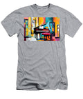 2 Expressive Fusion Abstract Interplay of Ais Creativity and Contemporary Expressionism on the Pian Olfactoart Studio T-Shirt