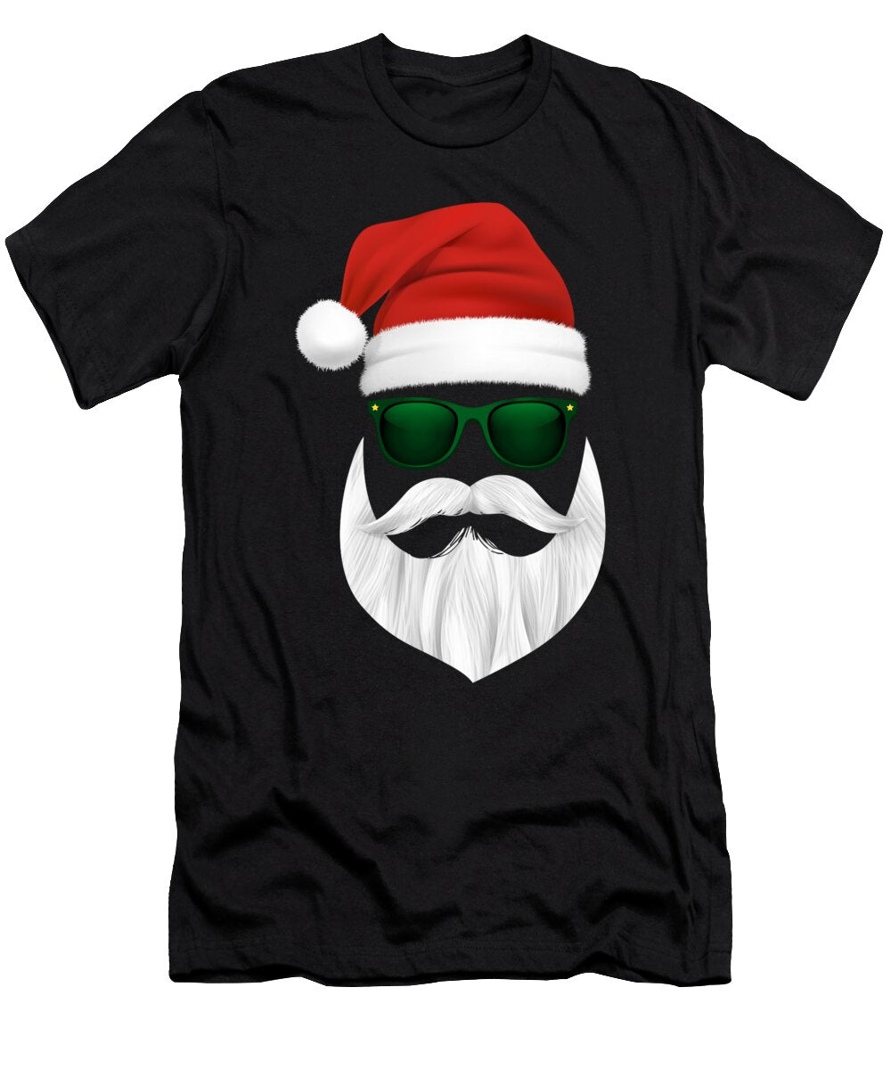 2 Hipster Santa Claus with Sunglasses Funny Gift for Christmas Art Frikiland T-Shirt