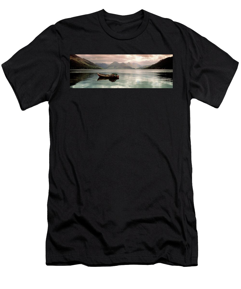 2 Lake Duich Highlands Scotland Panoramic Images T-Shirt
