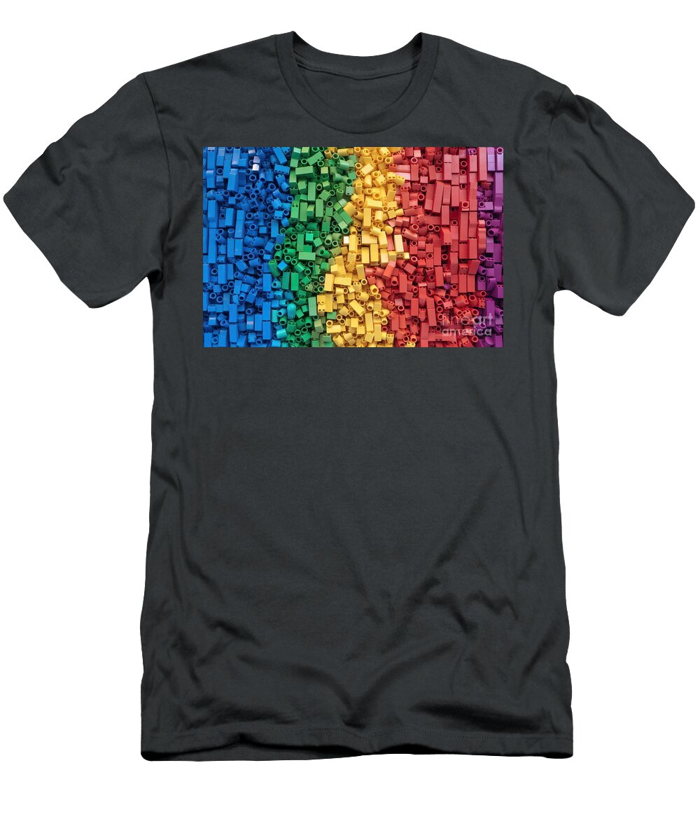 2 Lot of Colorful Rainbow Toy Bricks Background N Akkash T-Shirt