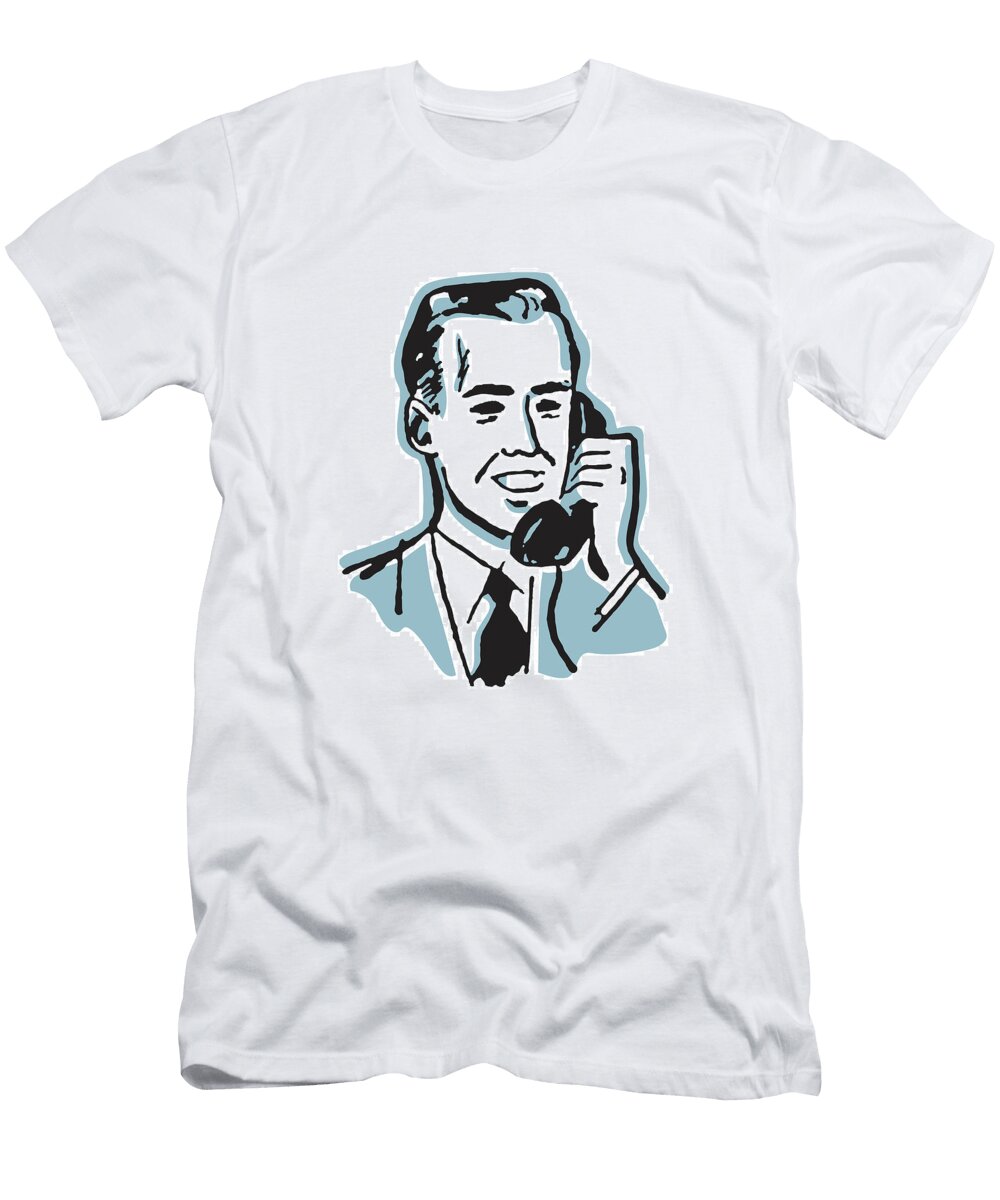 2 Man in Suit on Telephone Csa Images T-Shirt