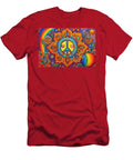 2 Peace Symbol Trippy Psychedelic Colorful Retro 1960s Abstract Stellart Studio T-Shirt