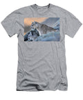 2 Puma Female with Cub Aged Six Months Sitting on Hillside Nick Garbutt Natureplcom T-Shirt