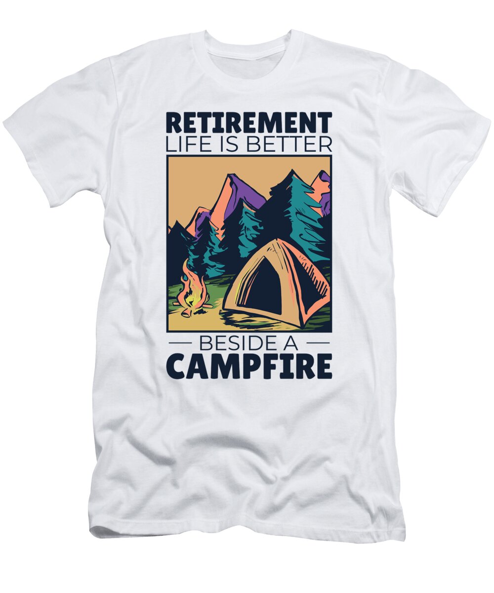 2 Retirement Life Camping Outdoors Traveling Camper Toms Store T-Shirt