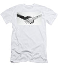 2 Robots Handshake Robotic Hands Gesture Michal Bednarek T-Shirt