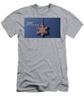 2 Rose Gold Snowflake Ornament with Silver Chain and 2026 Happy New Year Text on Deep Blue Backgroun Talha Khan T-Shirt