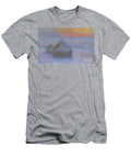 2 Stacks of Wheat Sunset Snow Effect Claude Monet T-Shirt