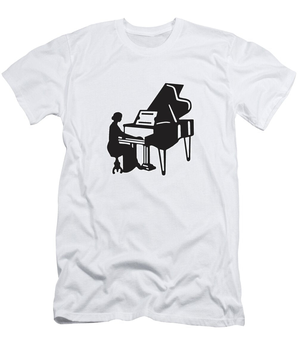 2 Woman Playing Piano Csa Images T-Shirt