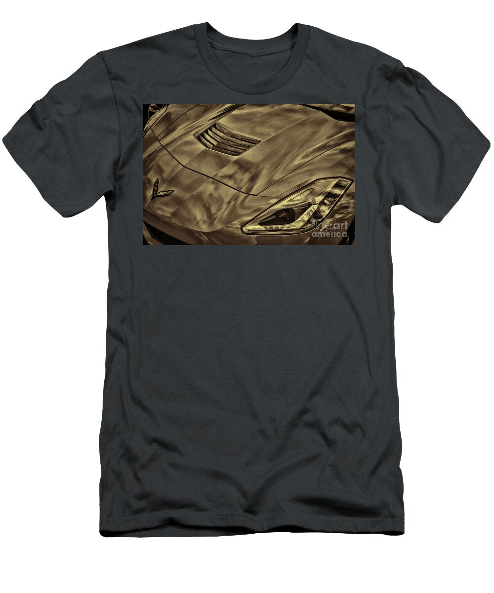 2014 Corvette Stingray All Style Retro Sepia Paul Ward T-Shirt