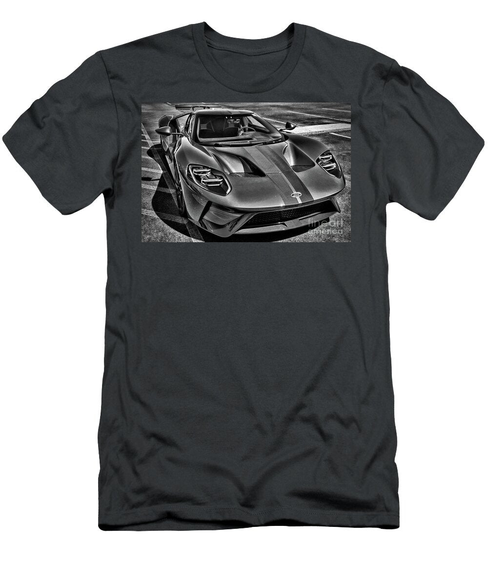 2022 Ford Gt Supercar Black and White Paul Ward T-Shirt