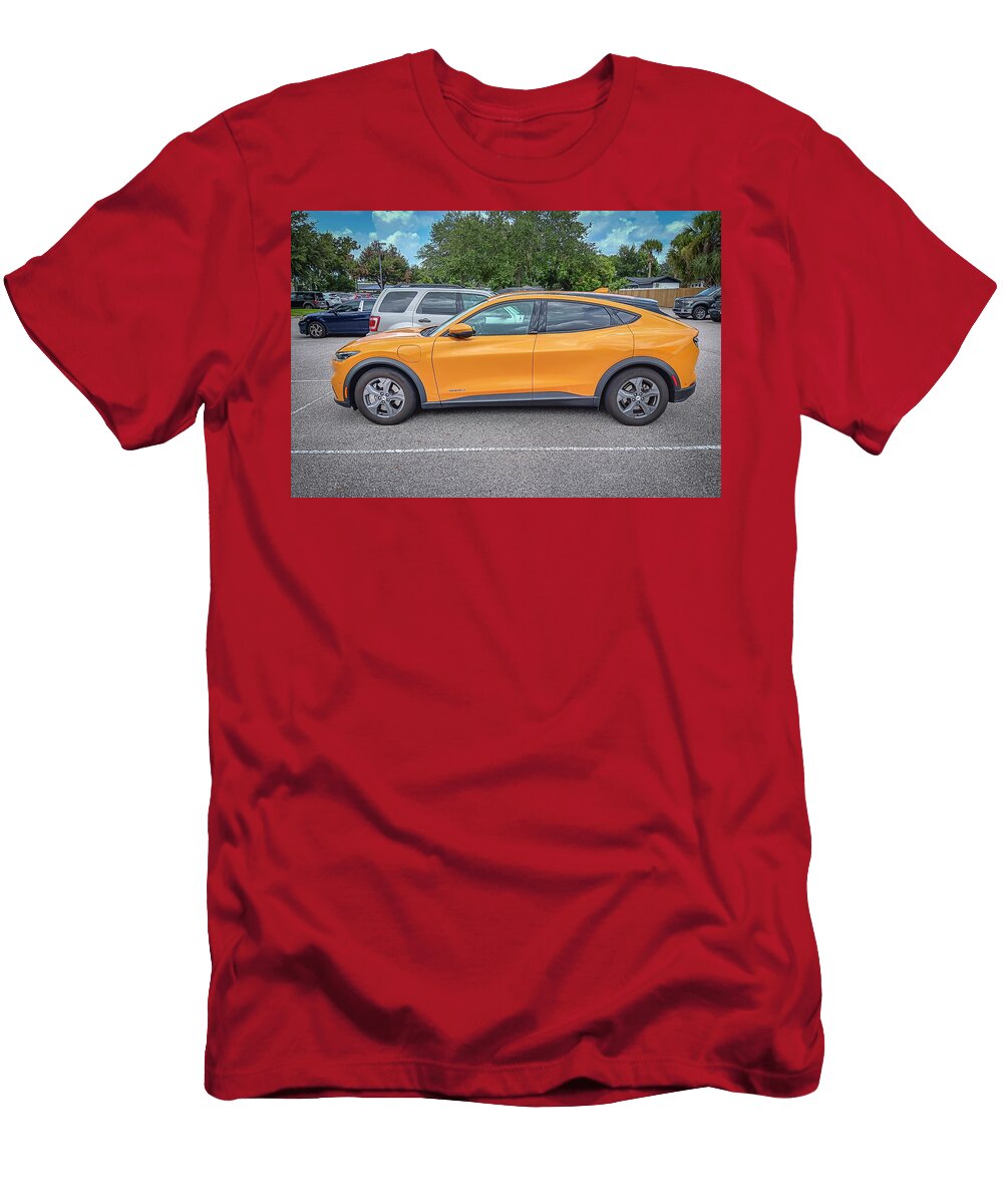 2024 Cyber Orange Ford Mustang Mach E Crossover X127 Rich Franco T-Shirt