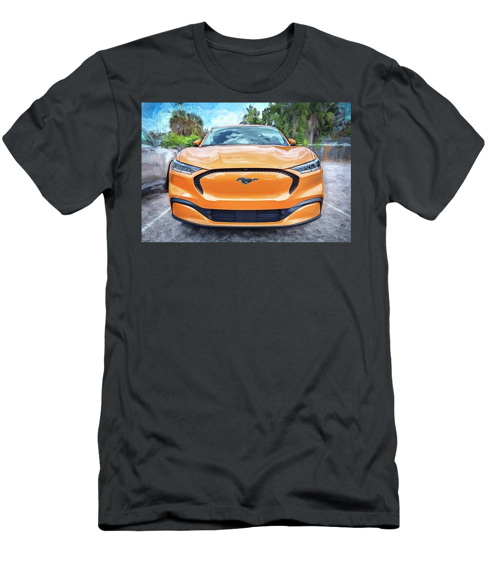 2024 Cyber Orange Ford Mustang Mach E Crossover X128 Rich Franco T-Shirt