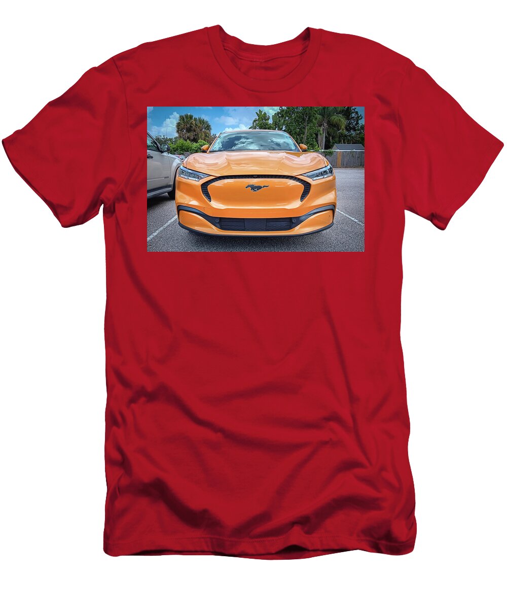 2024 Cyber Orange Ford Mustang Mach E Crossover X130 Rich Franco T-Shirt