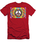 21 Peace Symbol Trippy Psychedelic Colorful Retro 1960s Abstract Stellart Studio T-Shirt