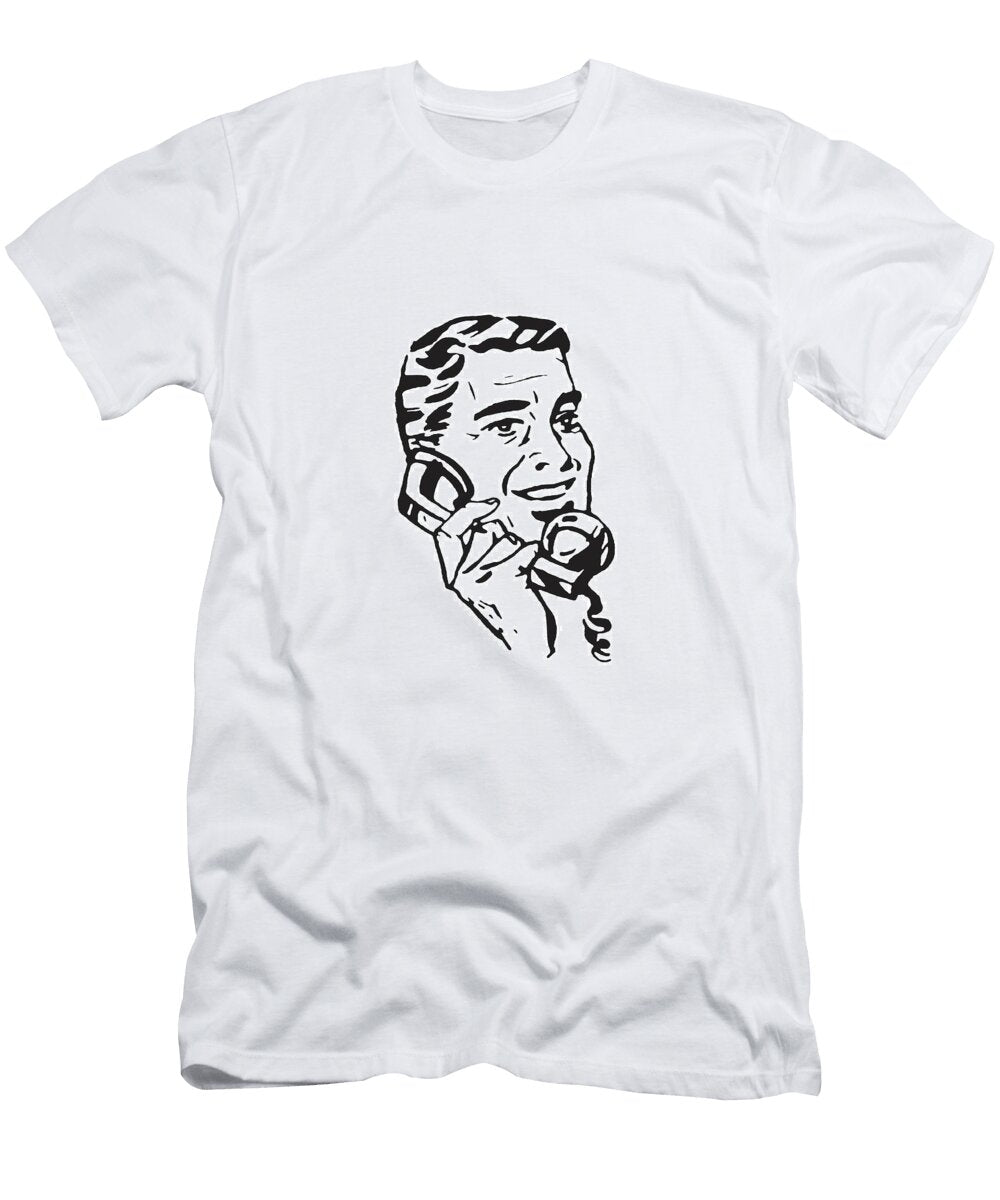 22 Man Talking on the Telephone Csa Images T-Shirt