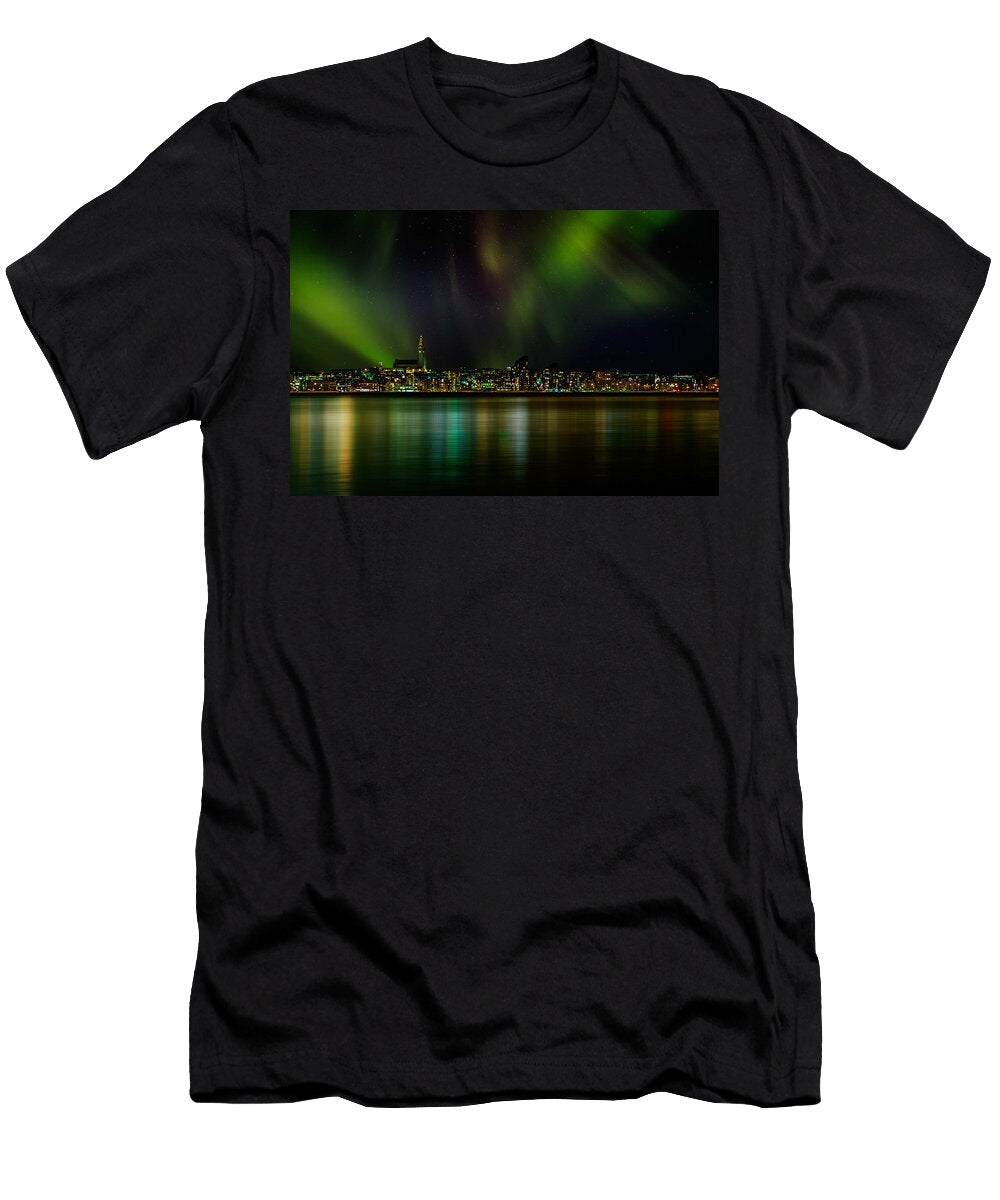 23 Aurora Borealis or Northern Lights Panoramic Images T-Shirt