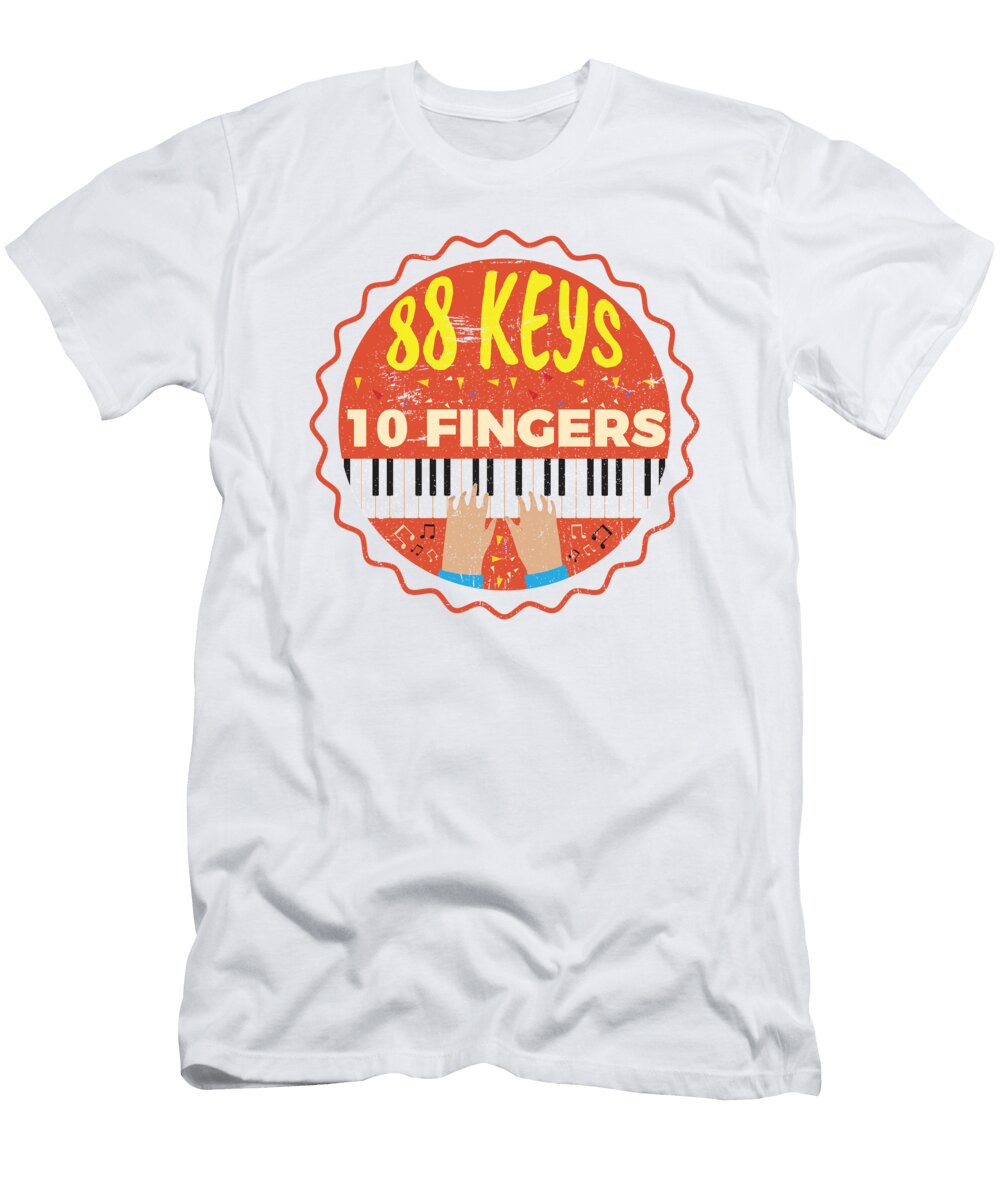 3 88 Keys 10 Fingers Piano Pianist Music Mister T-Shirt