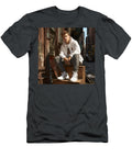 3 Ansel Elgort Sitting in Nike Sneakers and Warm By Asar Studios Timeless Images Archive T-Shirt
