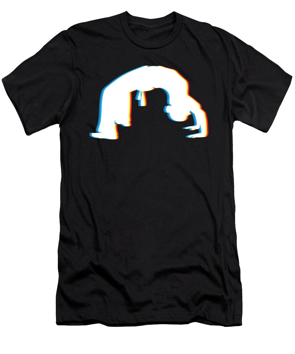 3 Brazilian Capoeira Gift Capoeirista Retro 3d Funky Effect Martin Hicks T-Shirt