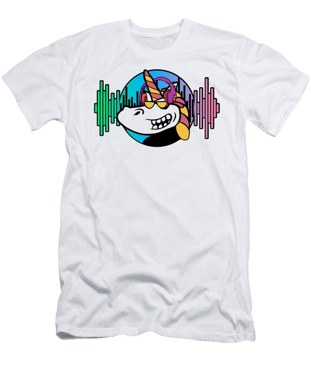 3 Disc Jockey DJ Unicorn Techno Music Disco Toms Store T-Shirt