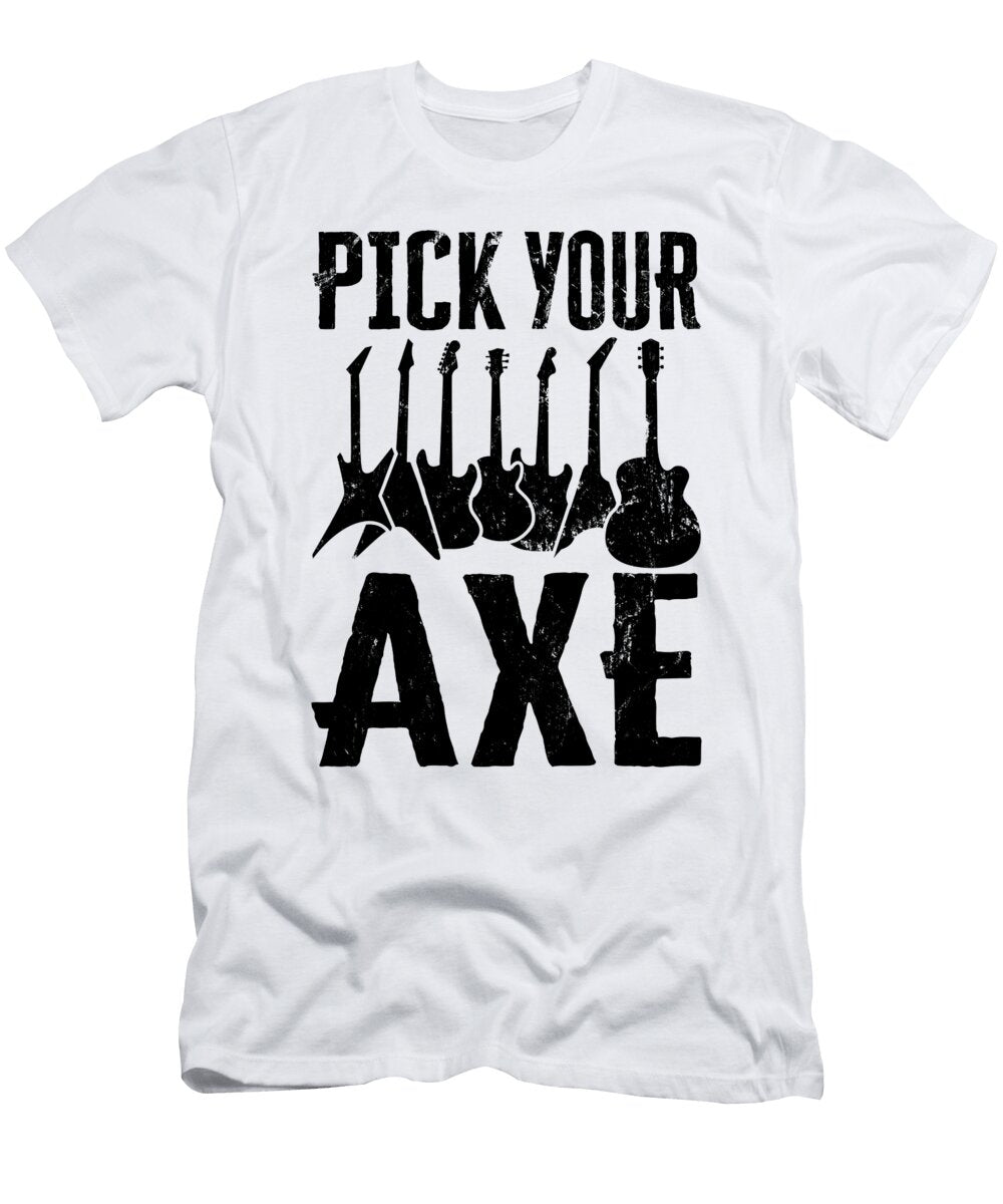 3 E Guitar Player Electric Guitar Music Pick Your Axe Toms Store T-Shirt