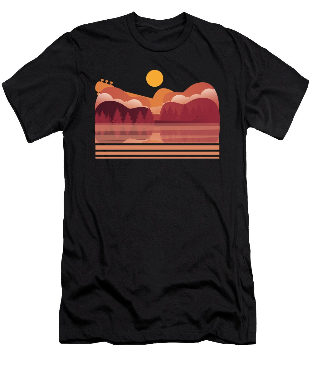 3 Guitar Player Retro Reflection Acoustic Electric Guitar Music Toms Store T-Shirt